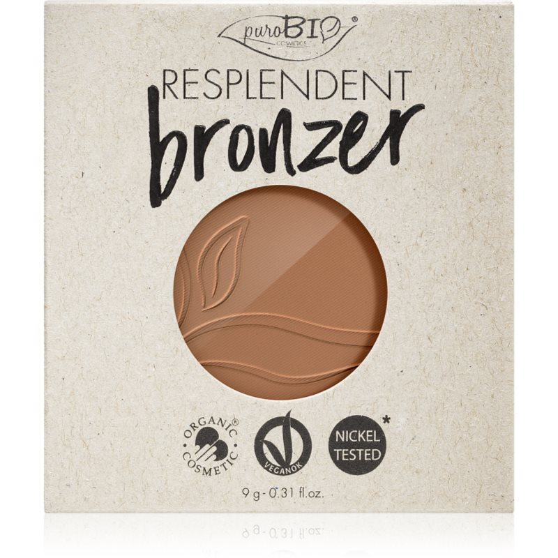 puroBIO Cosmetics Resplendent bronzer náhradní náplň odstín 01 Pale Brown 9 g