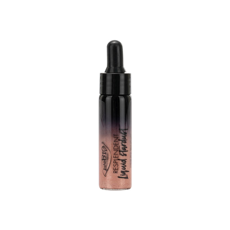 puroBIO cosmetics Tekutý rozjasňovač Stardust, růžově zlatá 2 12 ml