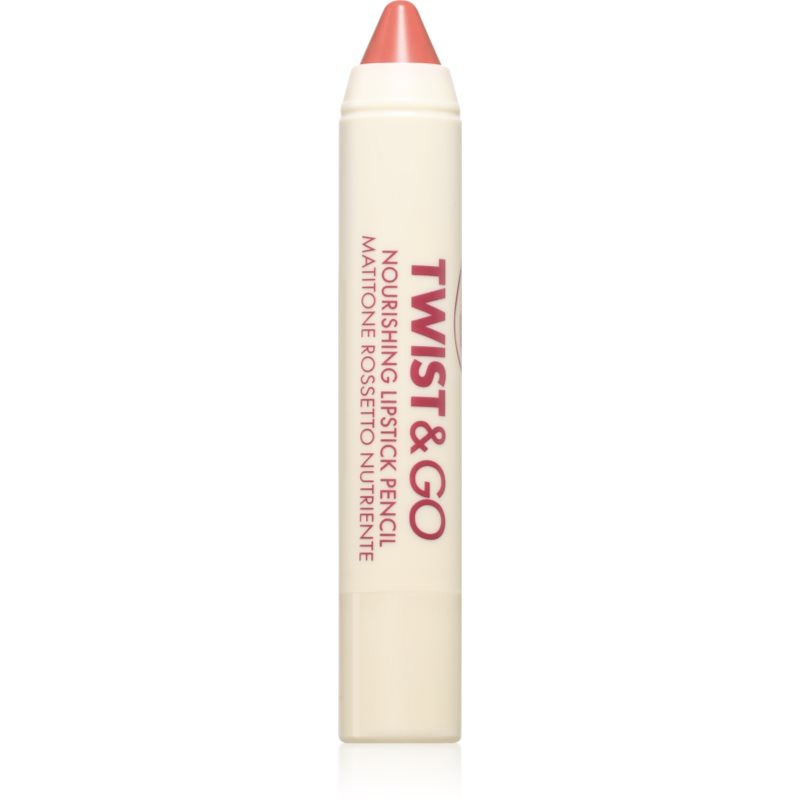 puroBIO Cosmetics Twist&Go vyživující rtěnka v tužce odstín Peach nude 2.9 g