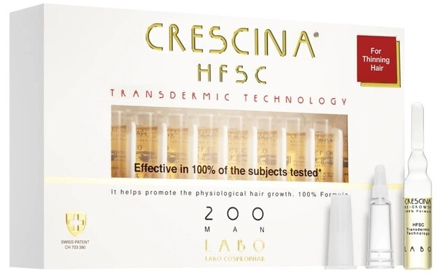 Crescina Transdermic 200 Re-Growth péče pro podporu růstu vlasů pro muže 20x3,5 ml