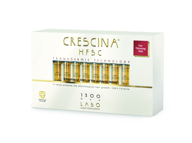Crescina Transdermic 1300 Re-Growth péče pro podporu růstu vlasů pro muže 20x3,5 ml