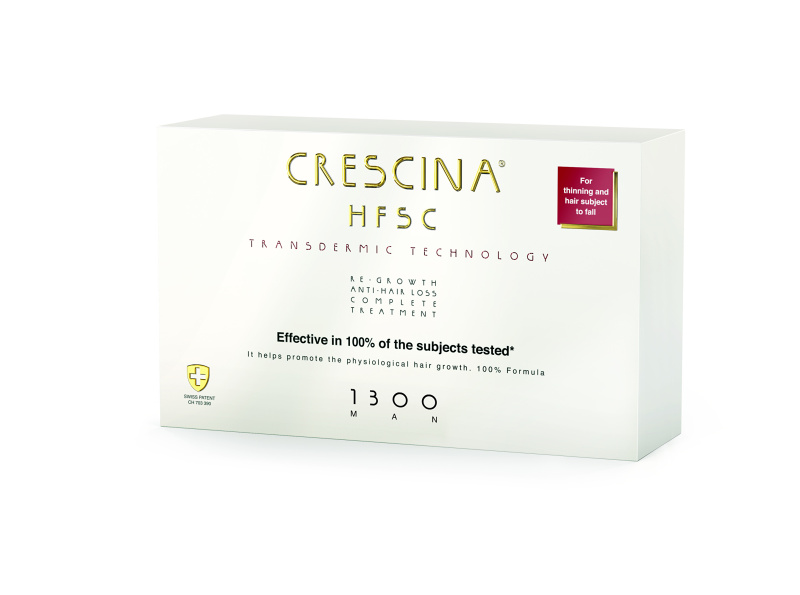 Crescina Transdermic 1300 Re-Growth and Anti-Hair Loss péče pro podporu růstu a proti vypadávání vlasů pro muže 20x3,5 ml