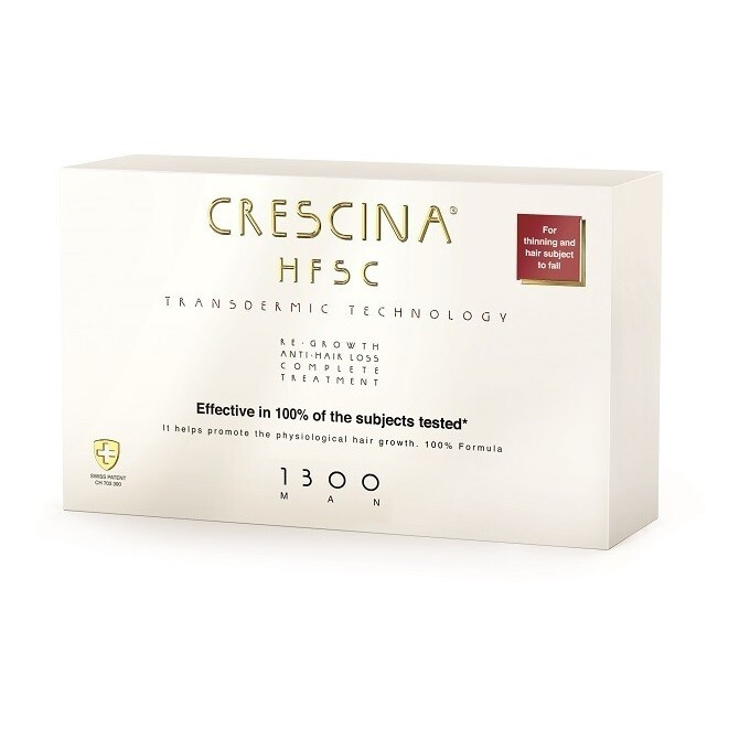 Crescina Transdermic 1300 Re-Growth and Anti-Hair Loss péče pro podporu růstu a proti vypadávání vlasů pro muže 20x3,5 ml