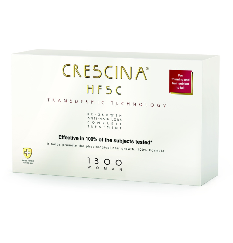 Crescina Transdermic 1300 Re-Growth and Anti-Hair Loss péče pro podporu růstu a proti vypadávání vlasů pro ženy 10x3.5 ml