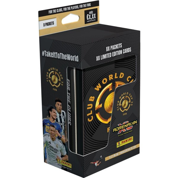 PANINI fotbalové karty FIFA Club World Cup 2025: Adrenalyn - plechová krabička (hranatá)