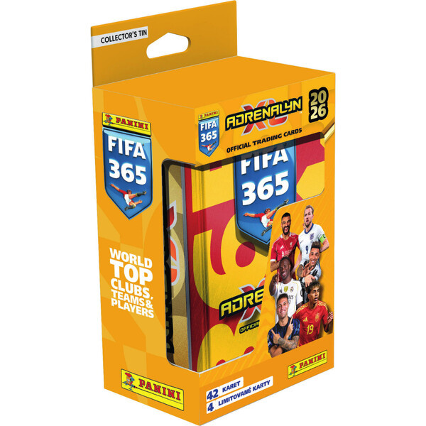 PANINI FIFA 365 2025/2026 - ADRENALYN - plechová krabička (hranatá)
