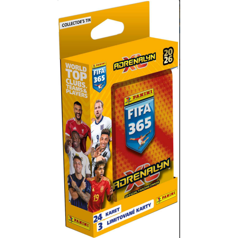 PANINI FIFA 365 2025/2026 - ADRENALYN - plechová krabička (pocket)