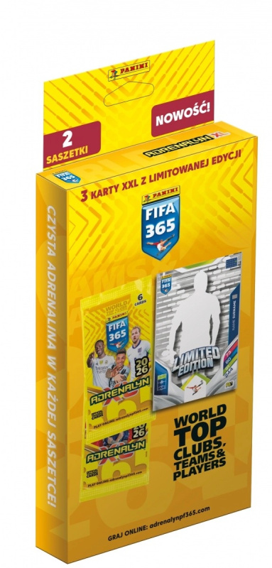 sběratelský blister XXL karet PANINI FIFA 365 2026 Adrenalyn XL