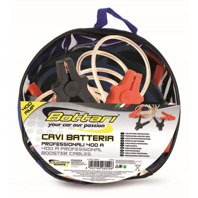 Bottari Kabely startovací 400A ZIPPER profesional