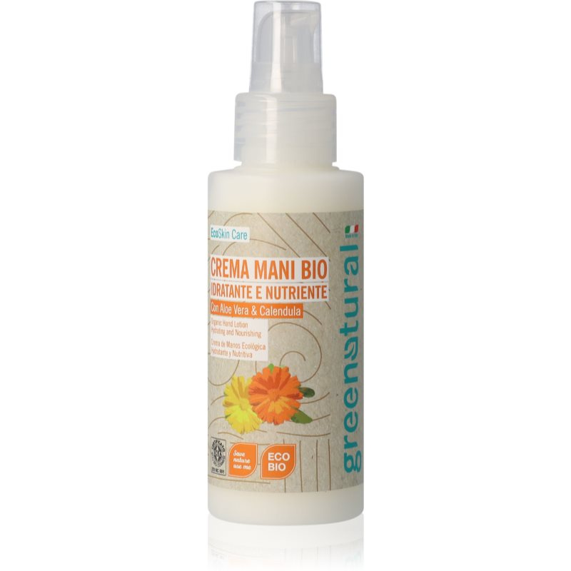 Greenatural Hydratační krém na ruce aloe vera a měsíček BIO, 100 ml