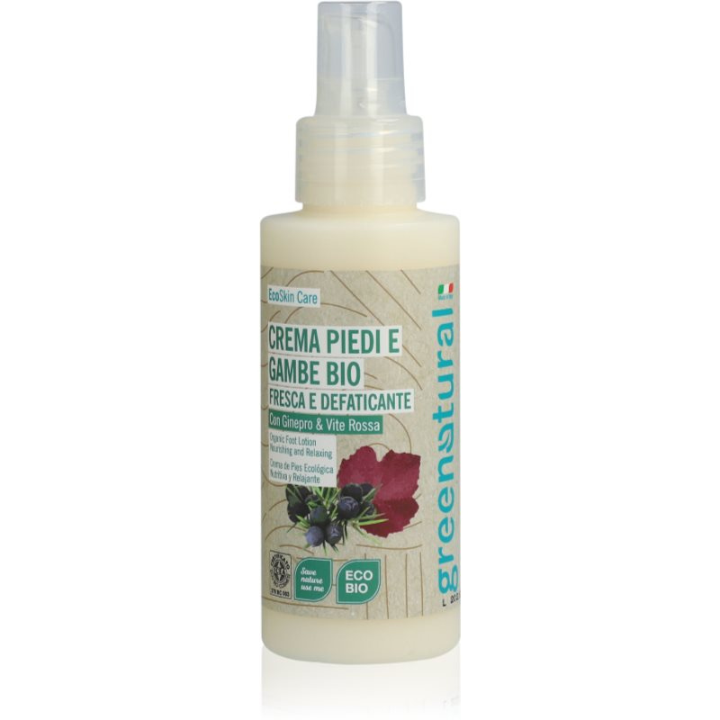 Greenatural Výživný krém na nohy třezalka a jalovec BIO, 100 ml