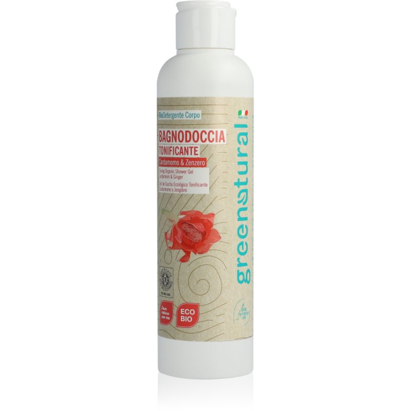Greenatural Tonizující sprchový gel kardamom a zázvor BIO, 250 ml