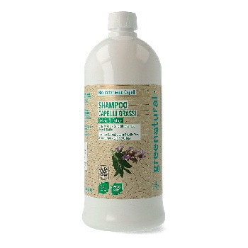 Greenatural Šampon pro mastné vlasy proti lupům šalvěj a kopřiva BIO, 1l