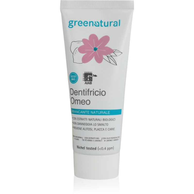 Greenatural Homeopatická zubní pasta zelený čaj a citron BIO, 75 ml