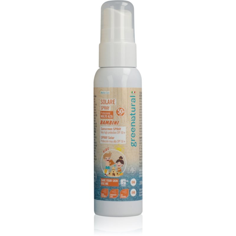 Greenatural Opalovací mléko pro děti ve spreji SPF 50+ 100 ml