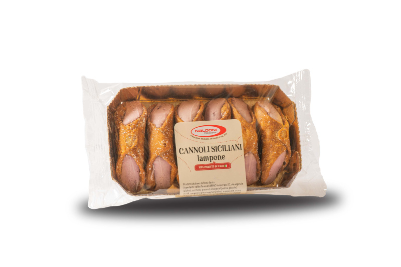 Naldoni Dolciaria Naldoni Cannoli Siciliani s malinovým krémem (lampone) 200g