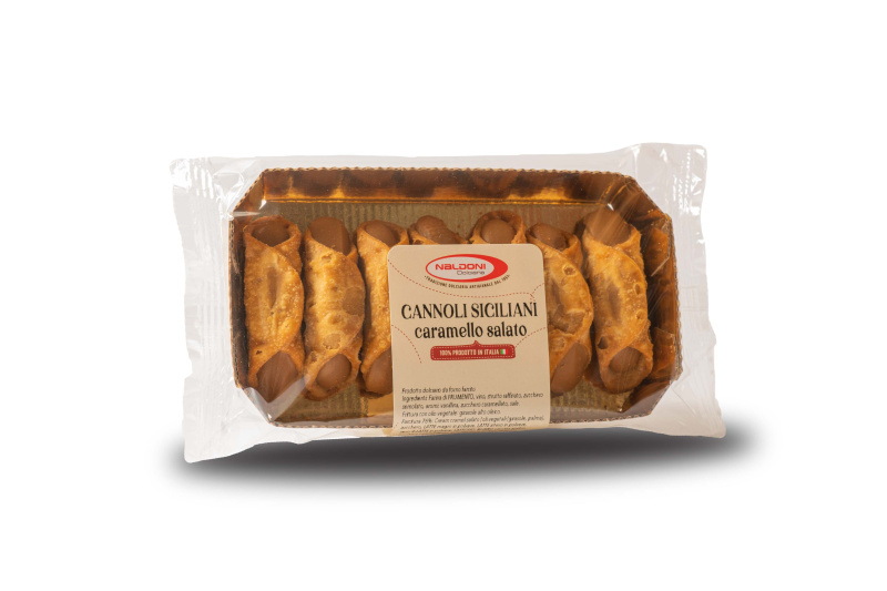 Naldoni Dolciaria Naldoni Cannoli Siciliani se slaným karamelem (salt caramel) 200g