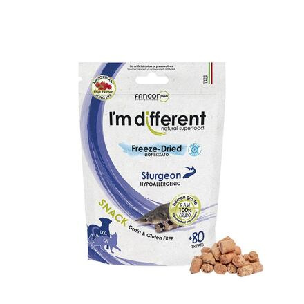I´M DIFFERENT SNACK jeseter - mrazem sušený pamlsek 40 g