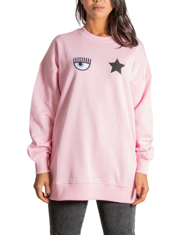 Chiara Ferragni růžová mikina s potiskem