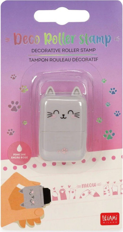Dekorační válečkové razítko - Kitty - Pink Ink