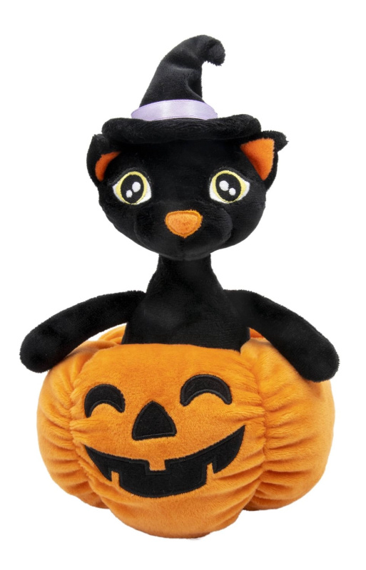 Halloween kočka - plyšák - 1 kus