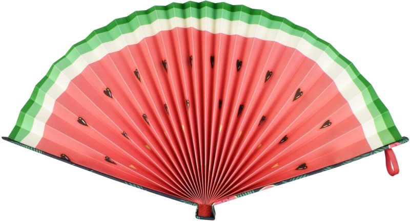 Papírový vějíř Legami Fiesta And Siesta - Folding Paper Fan - Watermelon