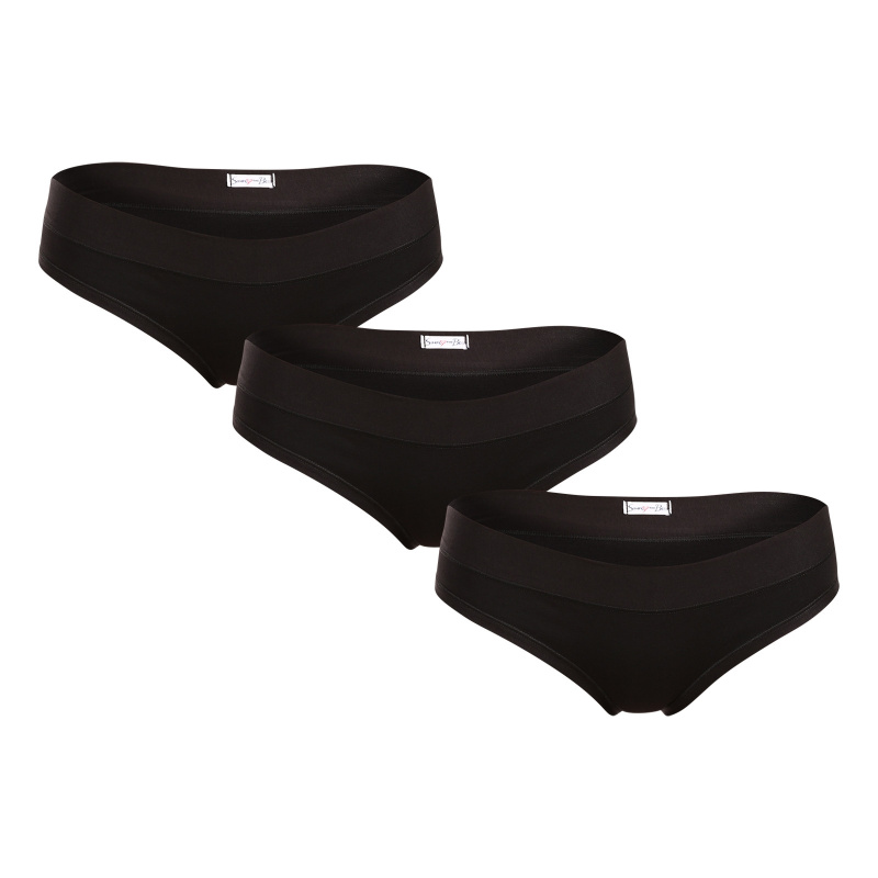 3PACK dámské kalhotky Lovelygirl černé (4999-black) M