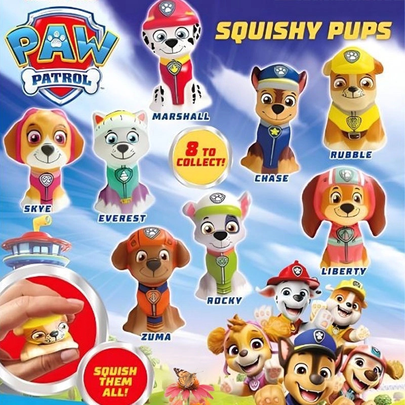Labková patrola squishy v kapsli - 1 kus