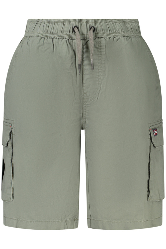 Pánské zelené kapsáčové bermudy