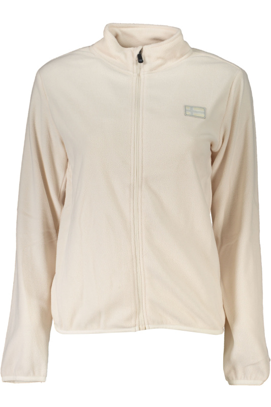 Bílá fleecová mikina na zip