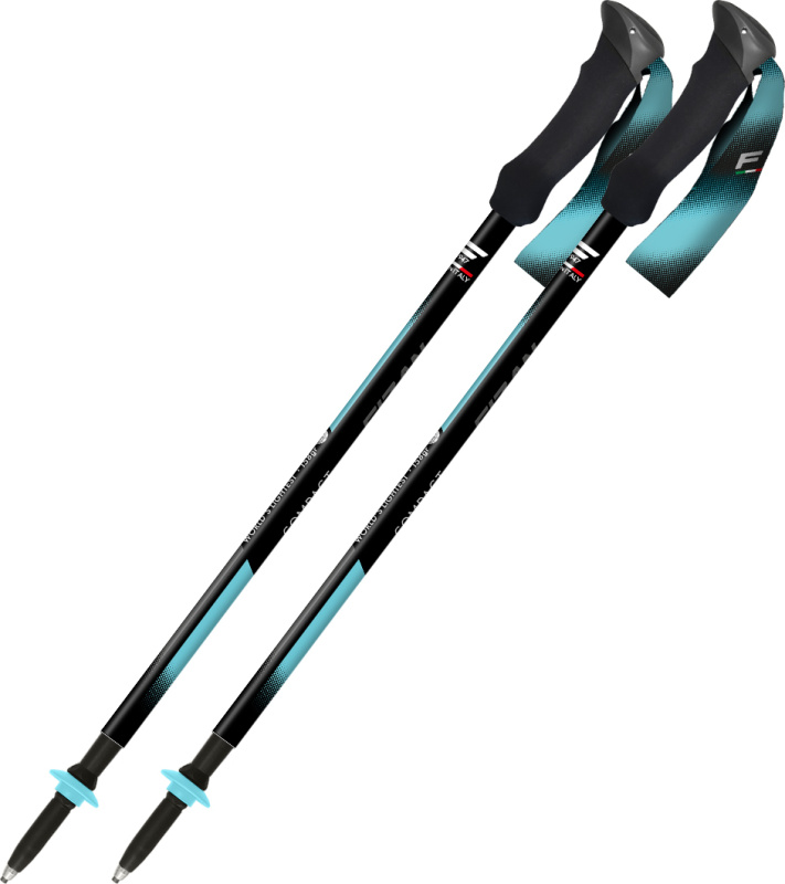 Trekové hole FIZAN Compact Tech světle modrá