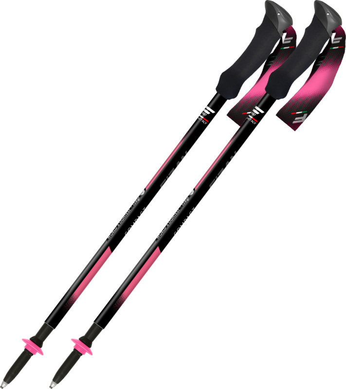 Trekové hole FIZAN Compact Tech růžová