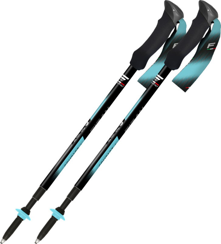 Trekové hole FIZAN Compact 4 Tech světle modrá