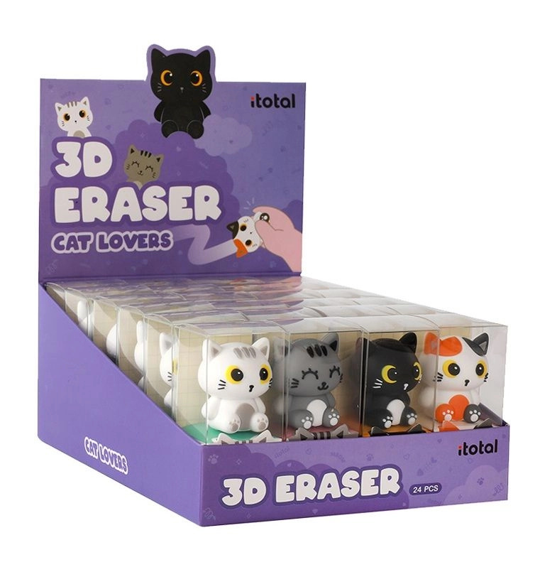Sada gumiček ve tvaru kočky 3D