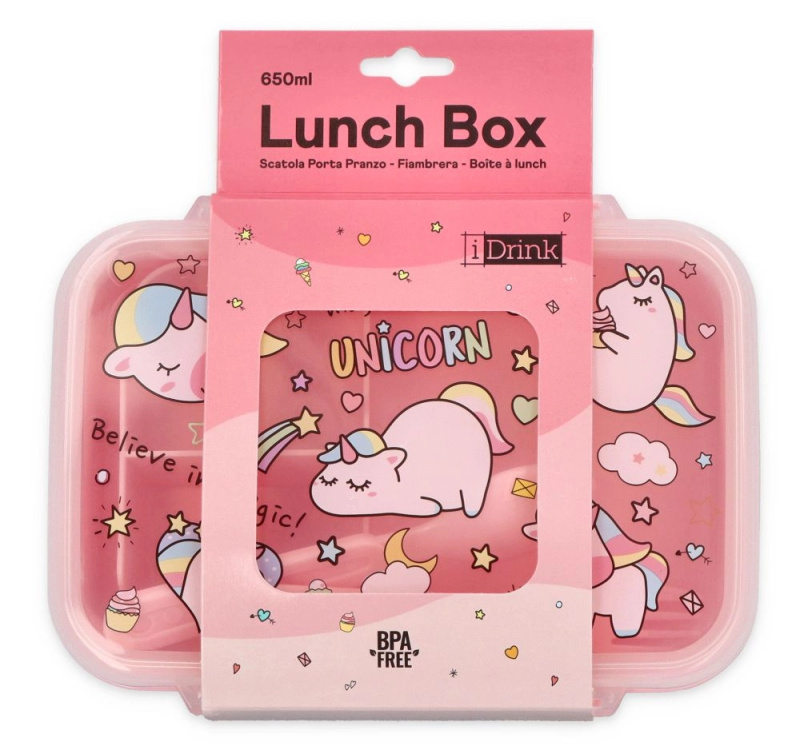 Svačinový box s jednorožci iTotal 650 ml - 1 kus