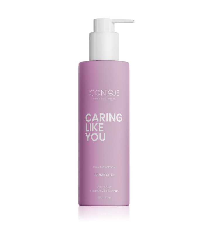 ICONIQUE Professional CARING LIKE YOU Deep Hydration hydratační šampon pro suché a poškozené vlasy 250 ml