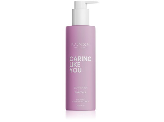 ICONIQUE Professional CARING LIKE YOU Deep Hydration hydratační šampon pro suché a poškozené vlasy 250 ml