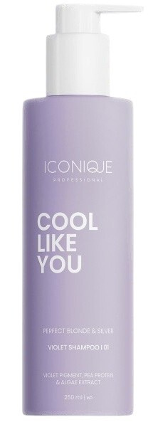 ICONIQUE Professional COOL LIKE YOU Perfect Blonde & Silver Violet šampon neutralizující žluté tóny 250 ml