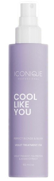 ICONIQUE Professional COOL LIKE YOU Perfect Blonde & Silver Violet bezoplachová péče neutralizující žluté tóny 150 ml