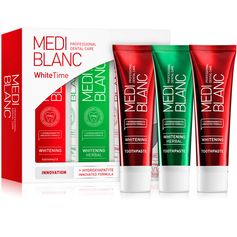 MEDIBLANC Sada bělicích past na zuby Whitetime
