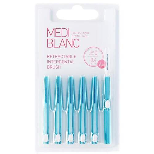 MEDIBLANC Mezizubní kartáčky 0,4 mm vysouvací 6 ks