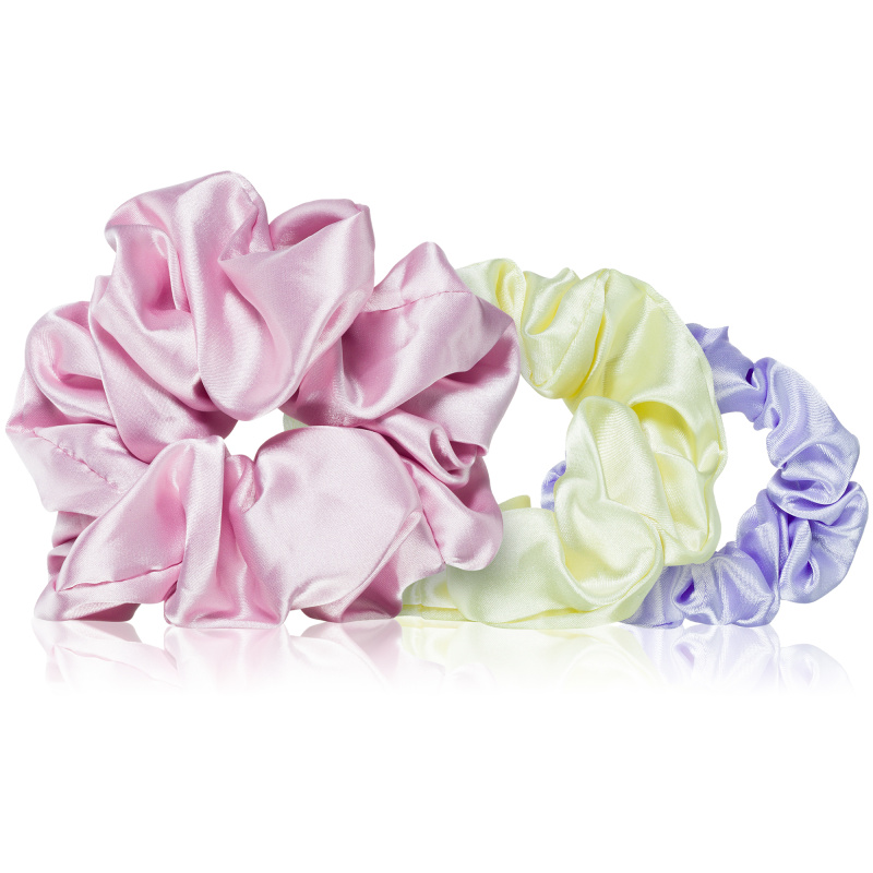 BrushArt Saténová gumička do vlasů Daisy Dreams Scrunchie 3 ks