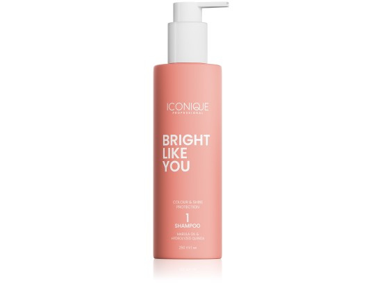 ICONIQUE Professional BRIGHT LIKE YOU Colour & Shine Protection Shampoo obnovující šampon pro barvené vlasy 250 ml