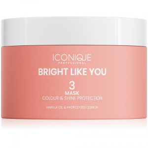 ICONIQUE Professional BRIGHT LIKE YOU Colour & Shine Protection Mask obnovující ochranná maska pro barvené vlasy 200 ml