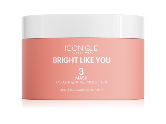 ICONIQUE Professional BRIGHT LIKE YOU Colour & Shine Protection Mask obnovující ochranná maska pro barvené vlasy 200 ml
