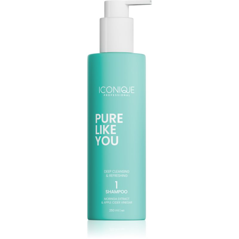 ICONIQUE Professional PURE LIKE YOU Deep Cleansing & Refreshing Shampoo hloubkově čisticí šampon pro mastnou pokožku hlavy 250 ml