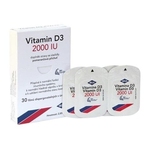 IBSA Vit.D3 2000IU 30 filmů rozpustných ústech
