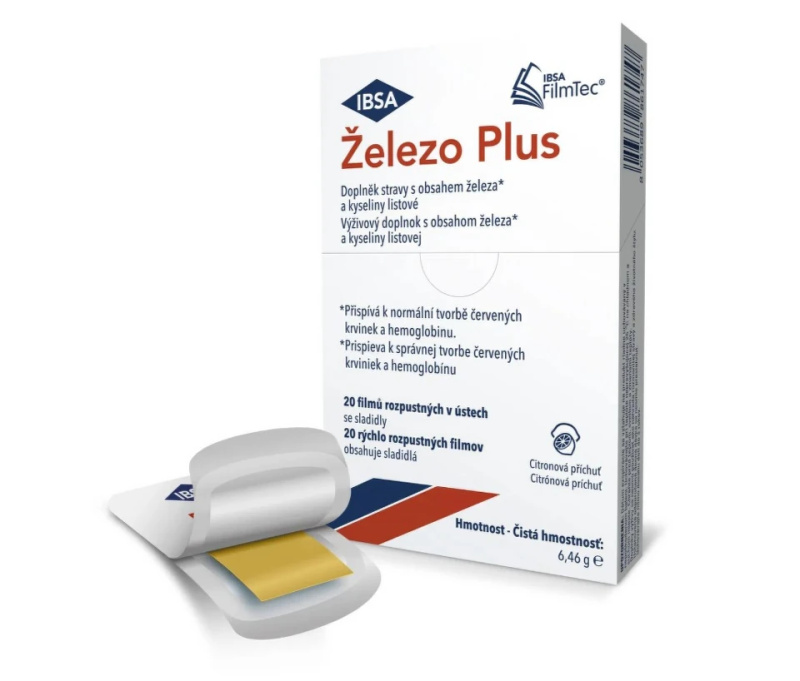 IBSA Železo Plus filmy rozpustné v ústech 20 ks