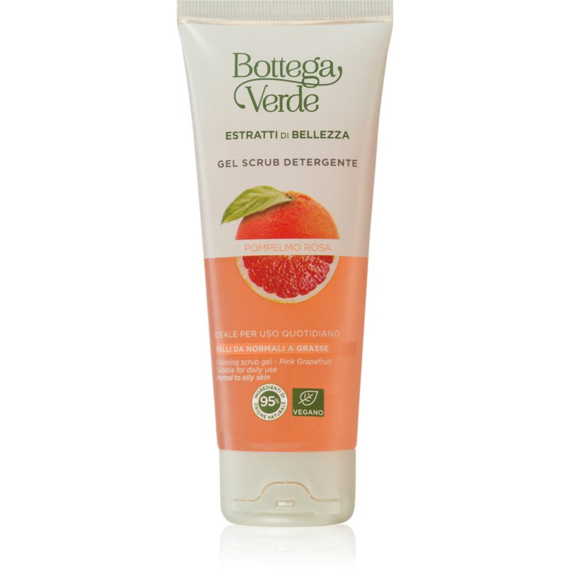 Bottega Verde Pink Grapefruit čisticí peelingový gel pro normální až mastnou pleť 100 ml