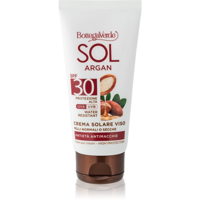 Bottega Verde Sol Argan opalovací krém proti tmavým skvrnám SPF 30 50 ml